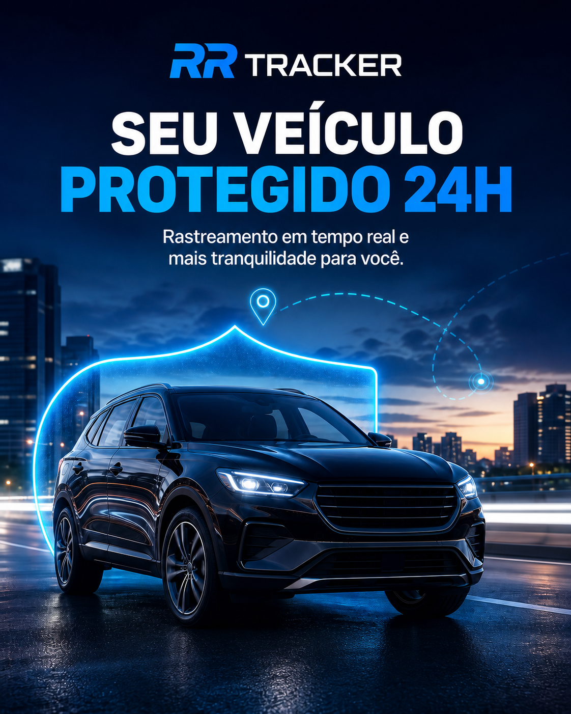 Veículo protegido 24 horas pela RR Tracker